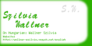 szilvia wallner business card
